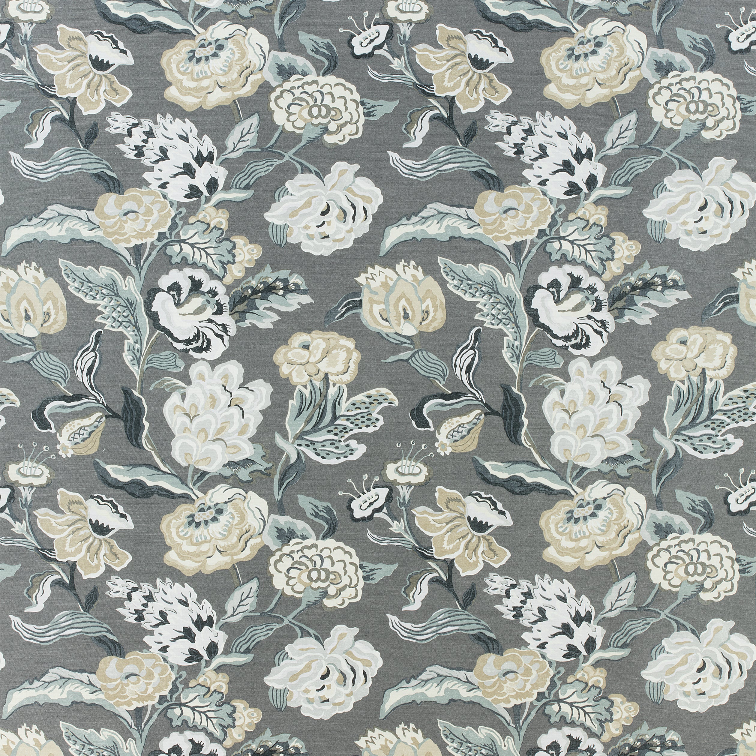 Navesink fabric in grey color - pattern number F985038 - by Thibaut in the Greenwood collection