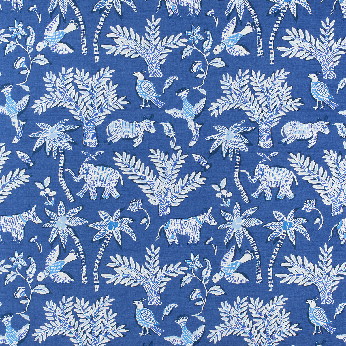 Goa fabric in blue color - pattern number F988722 - by Thibaut in the Trade Routes collection