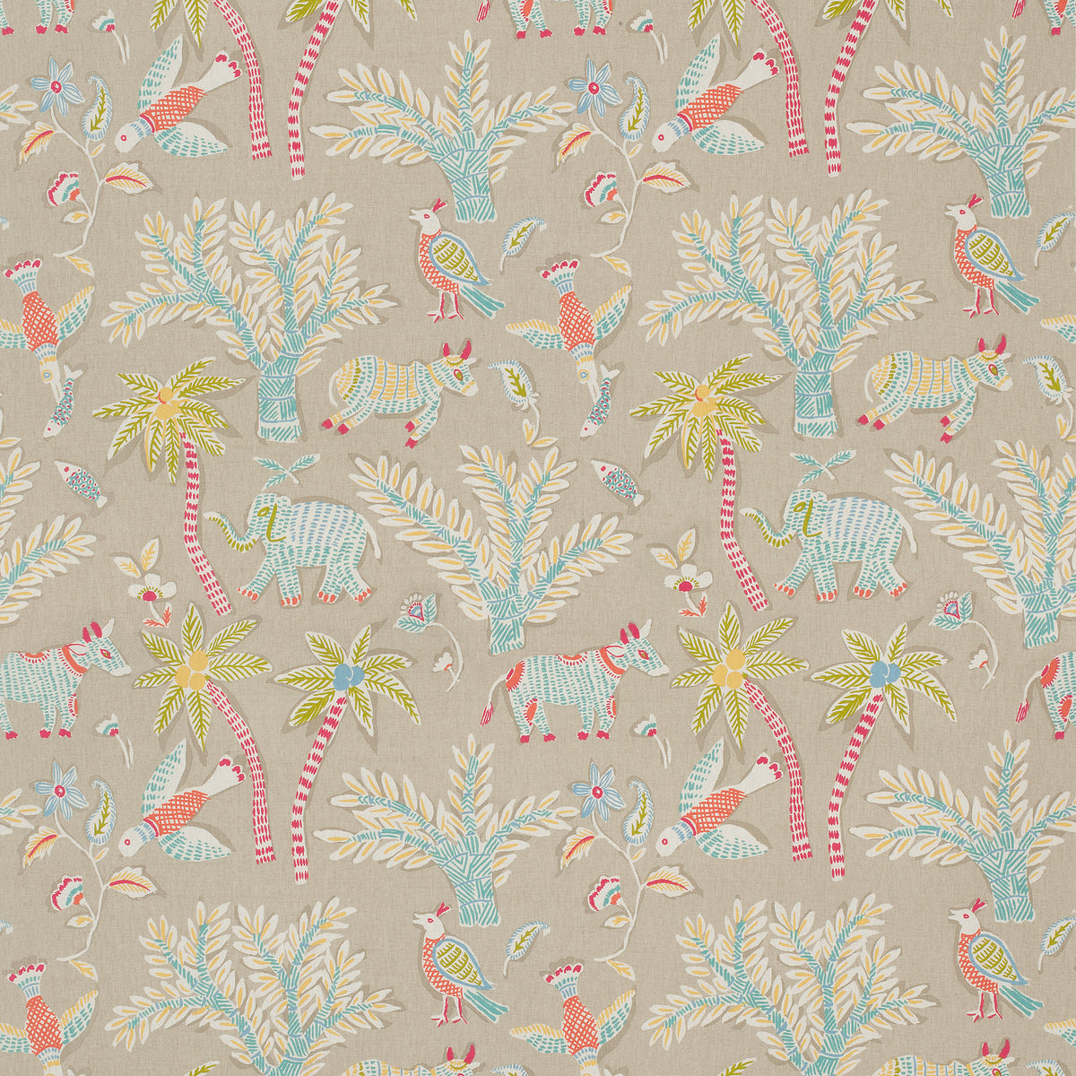 Goa fabric in beige color - pattern number F988724 - by Thibaut in the Trade Routes collection