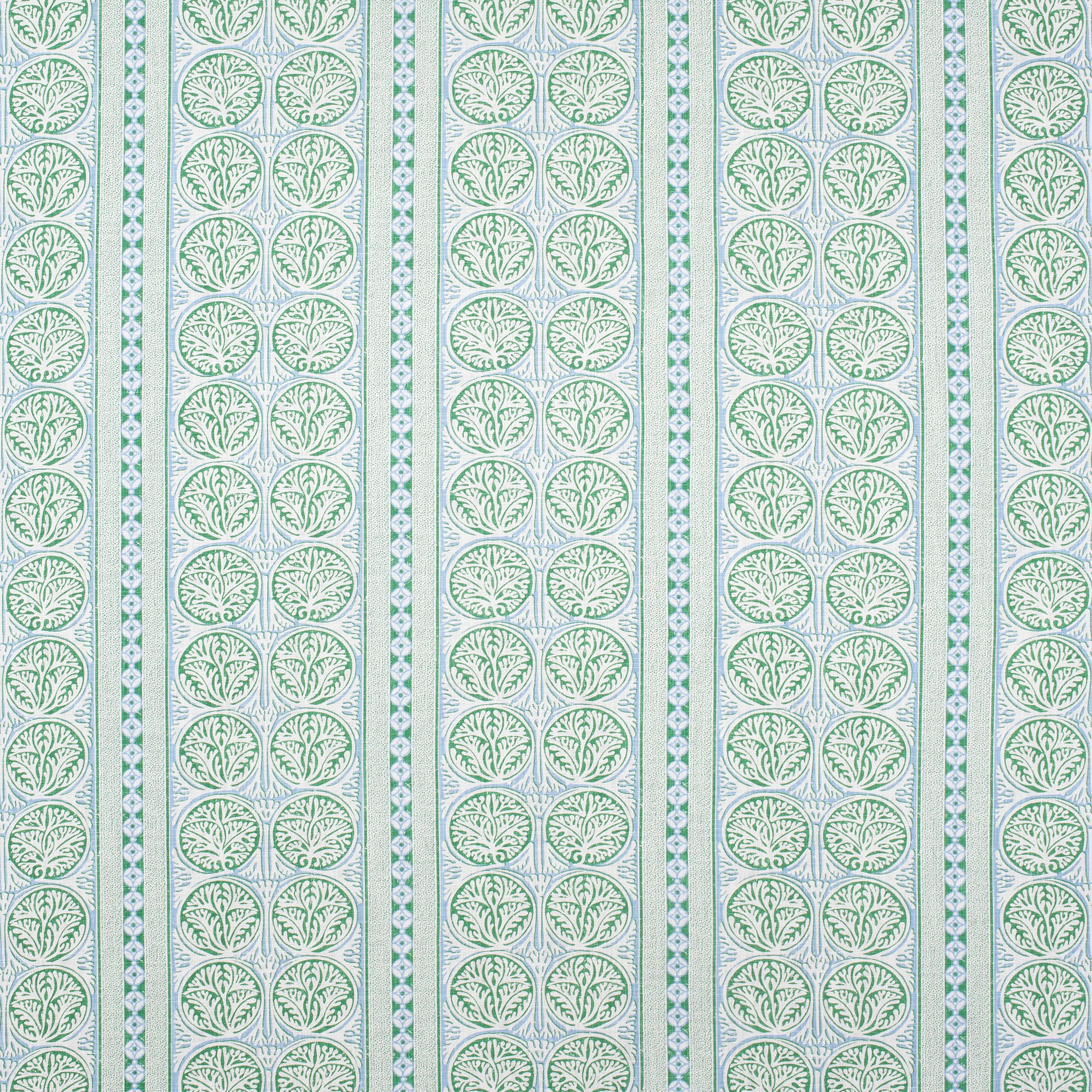 Fair Isle fabric in green and blue color - pattern number F988732 - by Thibaut in the Trade Routes collection