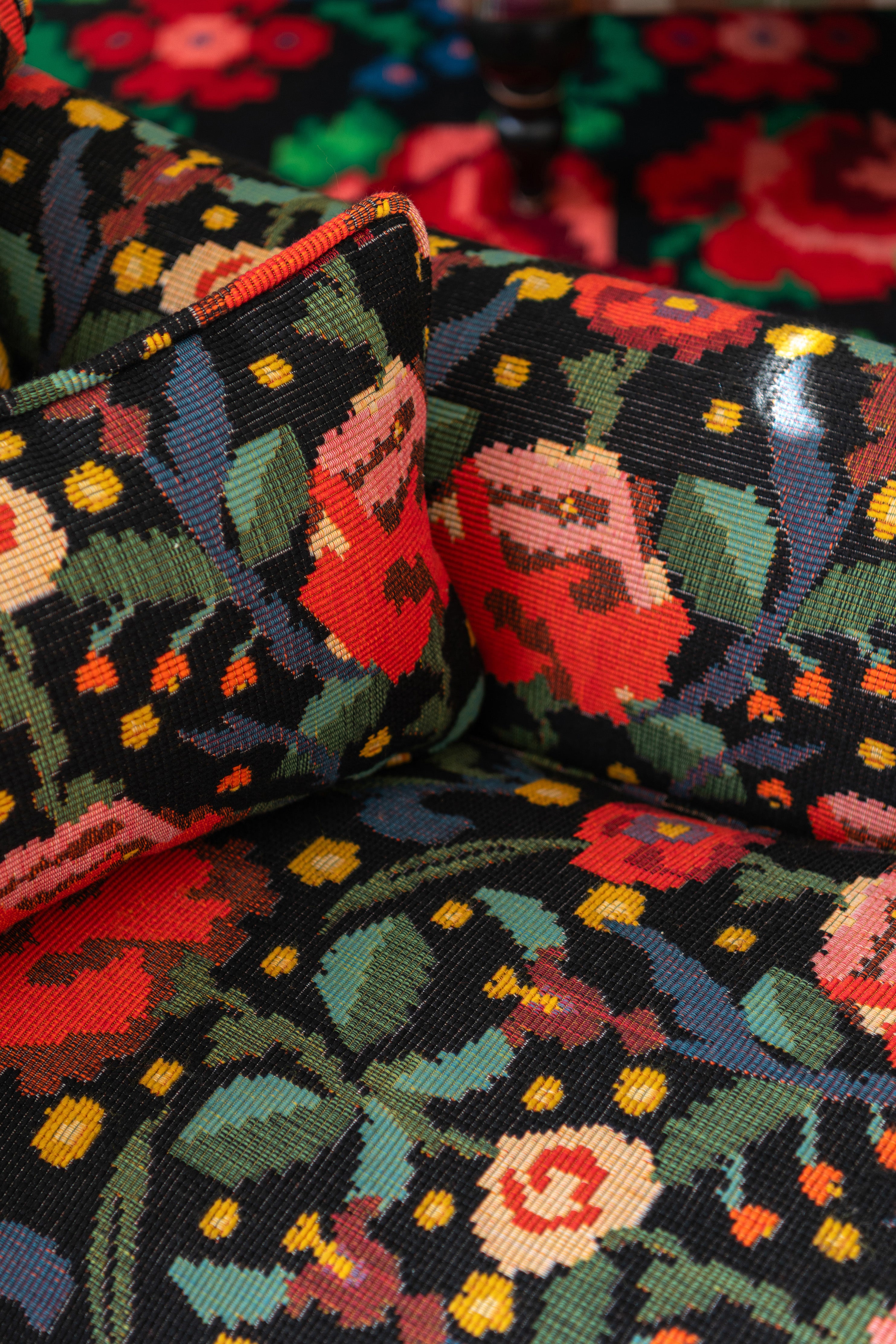Claudine fabric in multicolour color - pattern number FB00195 - by Mind The Gap in the Transylvanian Rhapsody collection