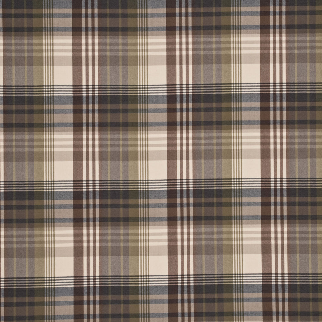 Ancient Tartan fabric in charcoal/gold color - pattern FD016/584.A127.0 - by Mulberry in the Grand Tour collection