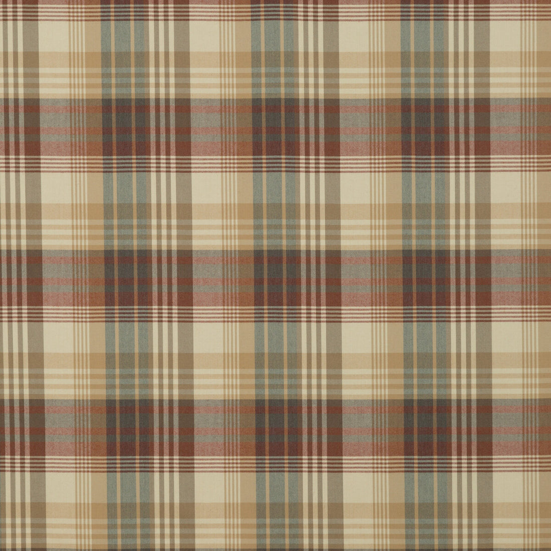 Ancient Tartan fabric in red/charcoal color - pattern FD016/584.V78.0 - by Mulberry in the Grand Tour collection
