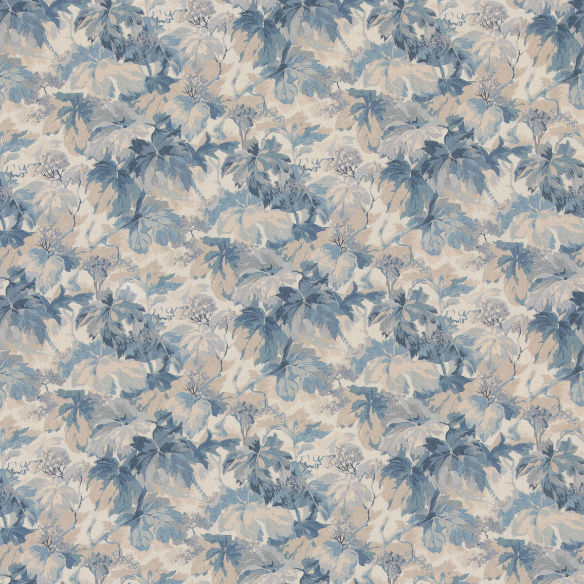Country Walk fabric in blue color - pattern number FD2025.H101.0 - by Mulberry in the Mulberry Country Walk collection