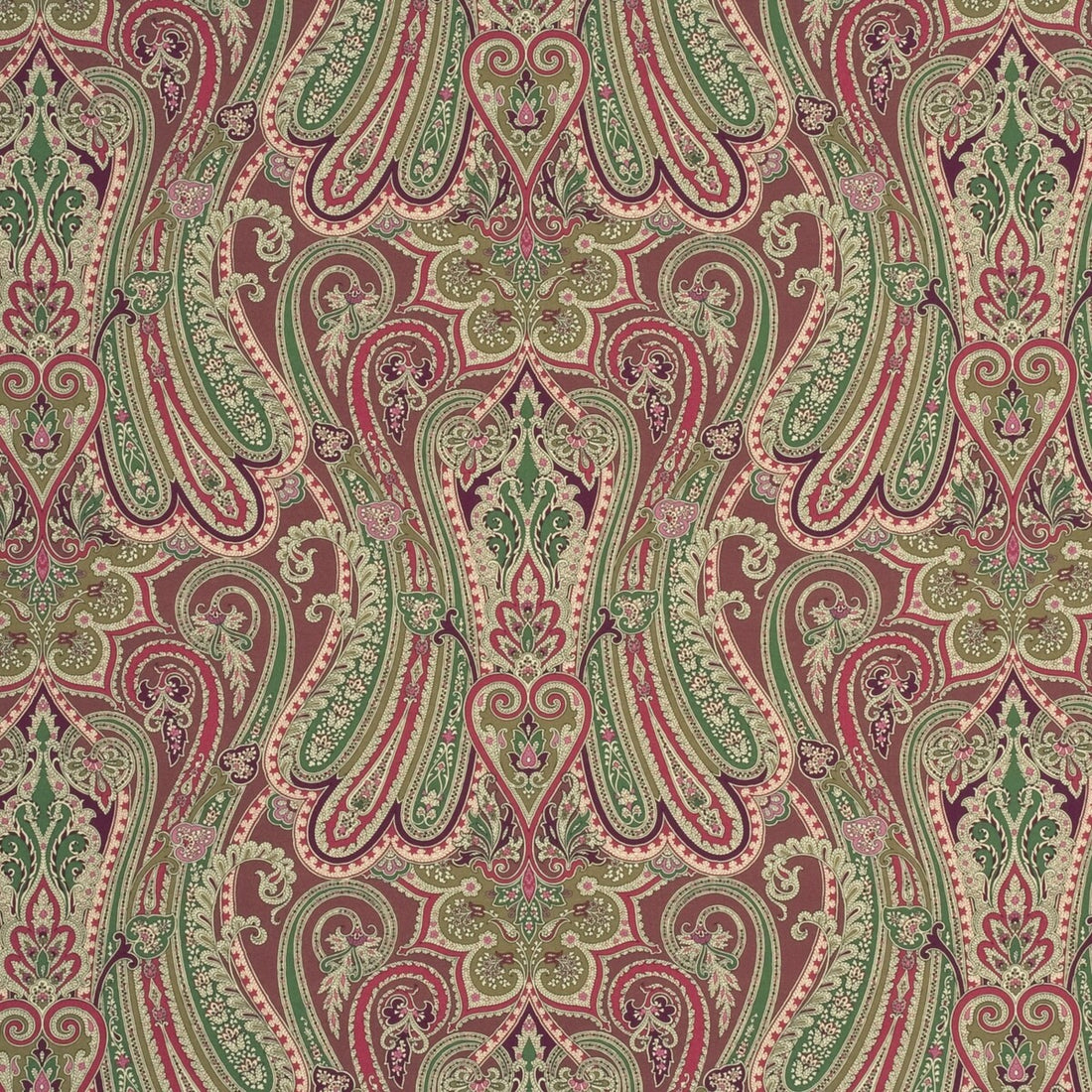 Heirloom Paisley fabric in damson color - pattern FD260.H35.0 - by Mulberry in the Country Weekend collection