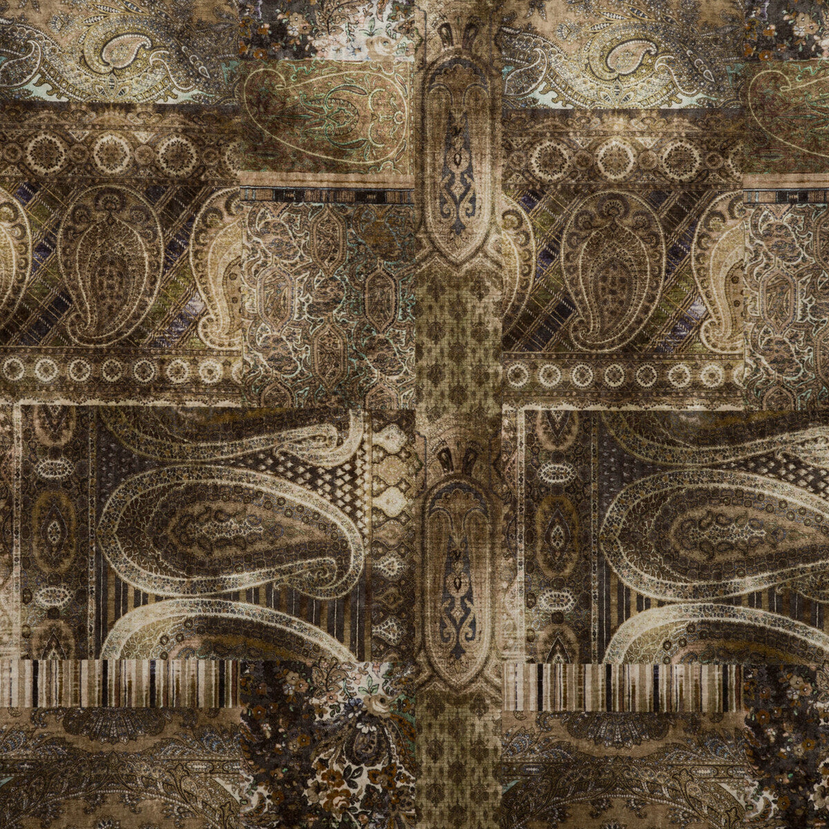 Lomond Velvet fabric in sage color - pattern FD265.S108.0 - by Mulberry in the Bohemian Romance collection