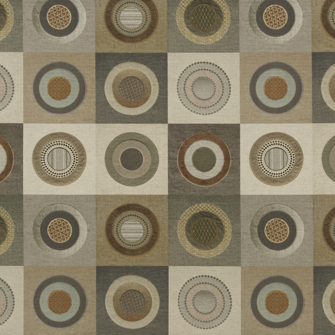 Dress Circle Linen fabric in warm grey color - pattern FD291.A45.0 - by Mulberry in the Festival collection
