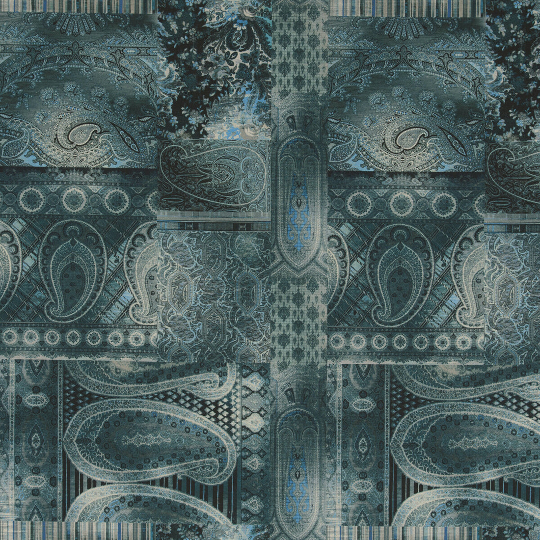 Lomond Linen fabric in teal color - pattern FD292.R11.0 - by Mulberry in the Festival collection