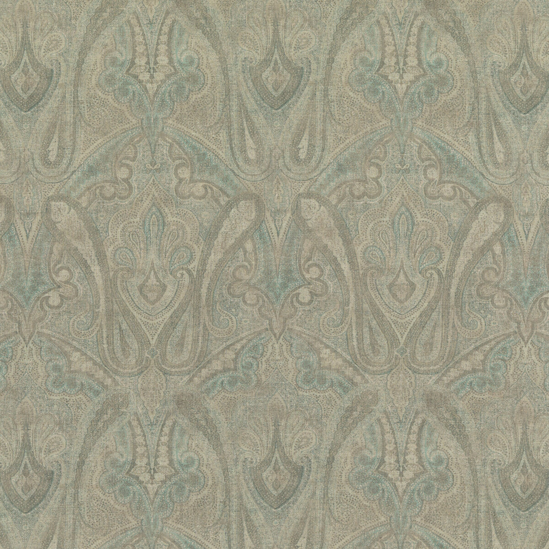 Canvas Paisley fabric in sage color - pattern FD307.S108.0 - by Mulberry in the Modern Country II collection