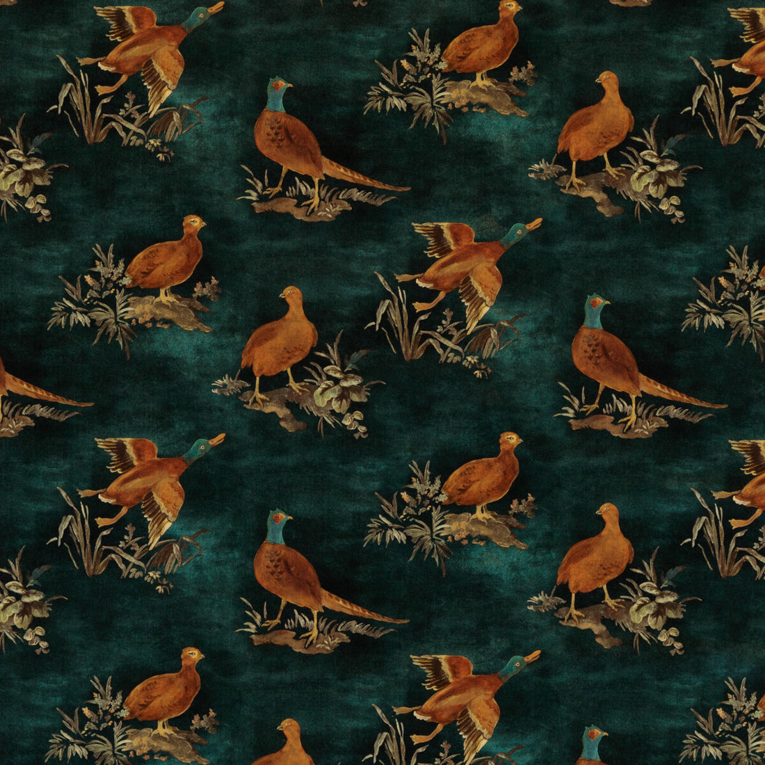 Game Show fabric in teal color - pattern FD316.R122.0 - by Mulberry in the Modern Country Velvets collection