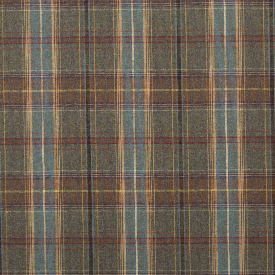 Shetland Plaid fabric in heather color - pattern FD344.A103.0 - by Mulberry in the Bohemian Romance collection