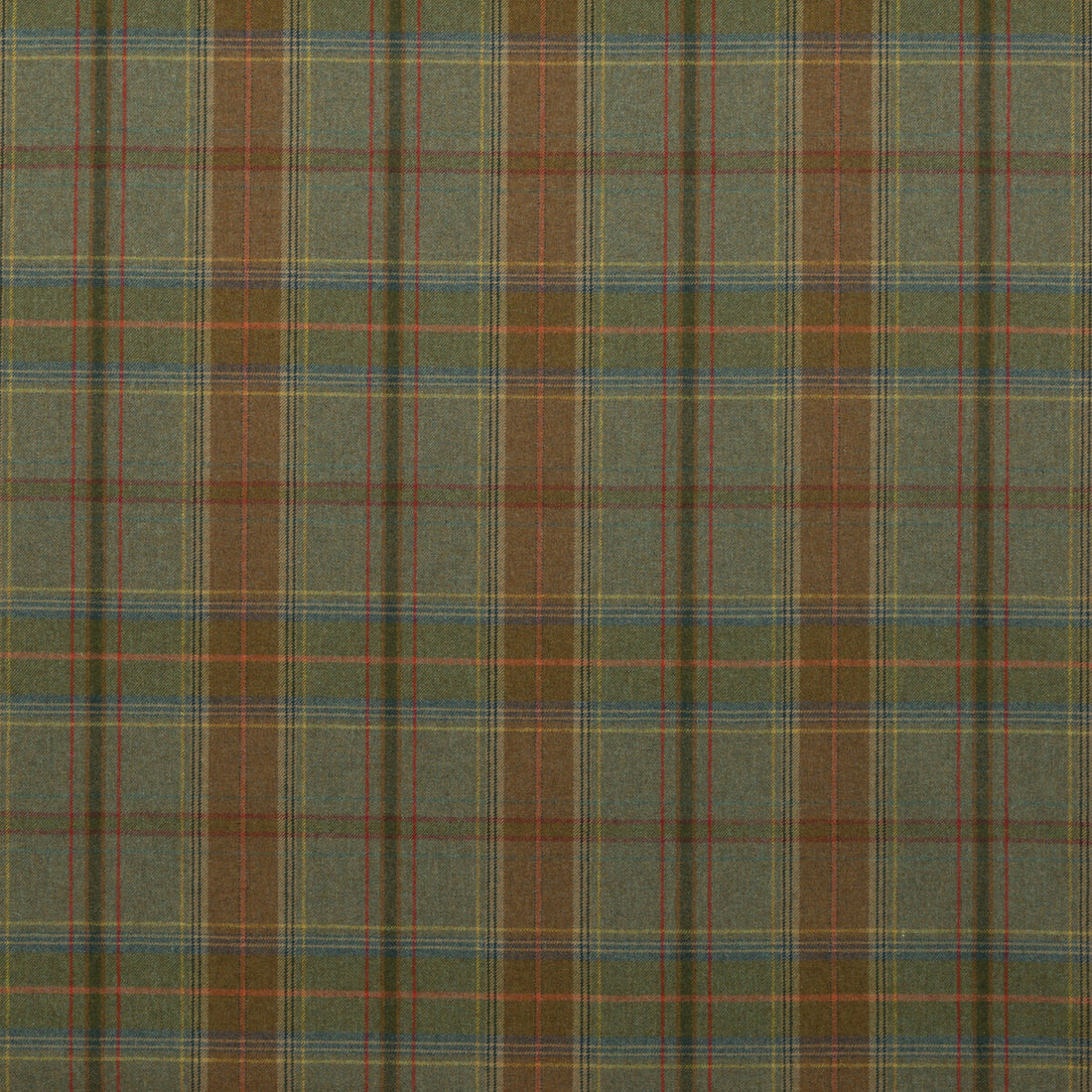 Shetland Plaid fabric in lovat color - pattern FD344.R106.0 - by Mulberry in the Mulberry Wools collection