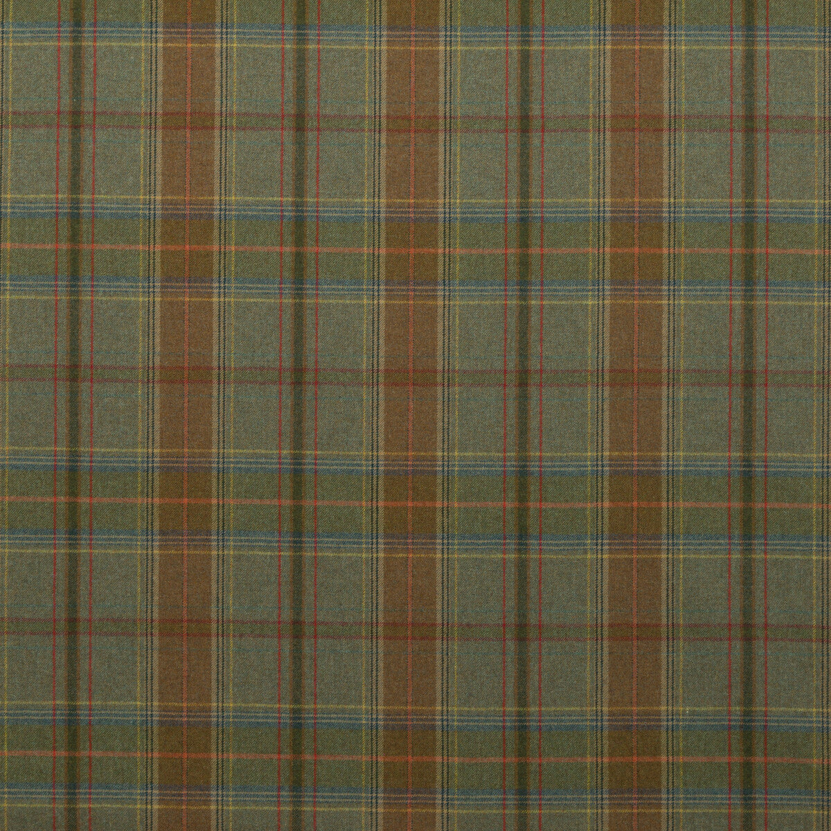Shetland Plaid fabric in lovat color - pattern FD344.R106.0 - by Mulberry in the Mulberry Wools collection