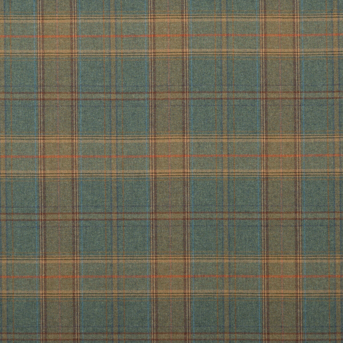 Shetland Plaid fabric in teal color - pattern FD344.R11.0 - by Mulberry in the Bohemian Romance collection