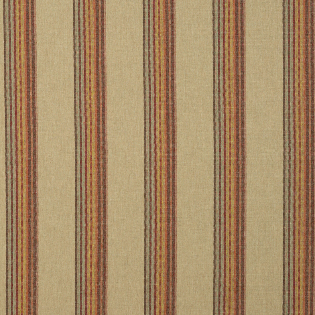 Twelve Bar Stripe fabric in sand/rose color - pattern FD614.N107.0 - by Mulberry in the Counterpoint collection