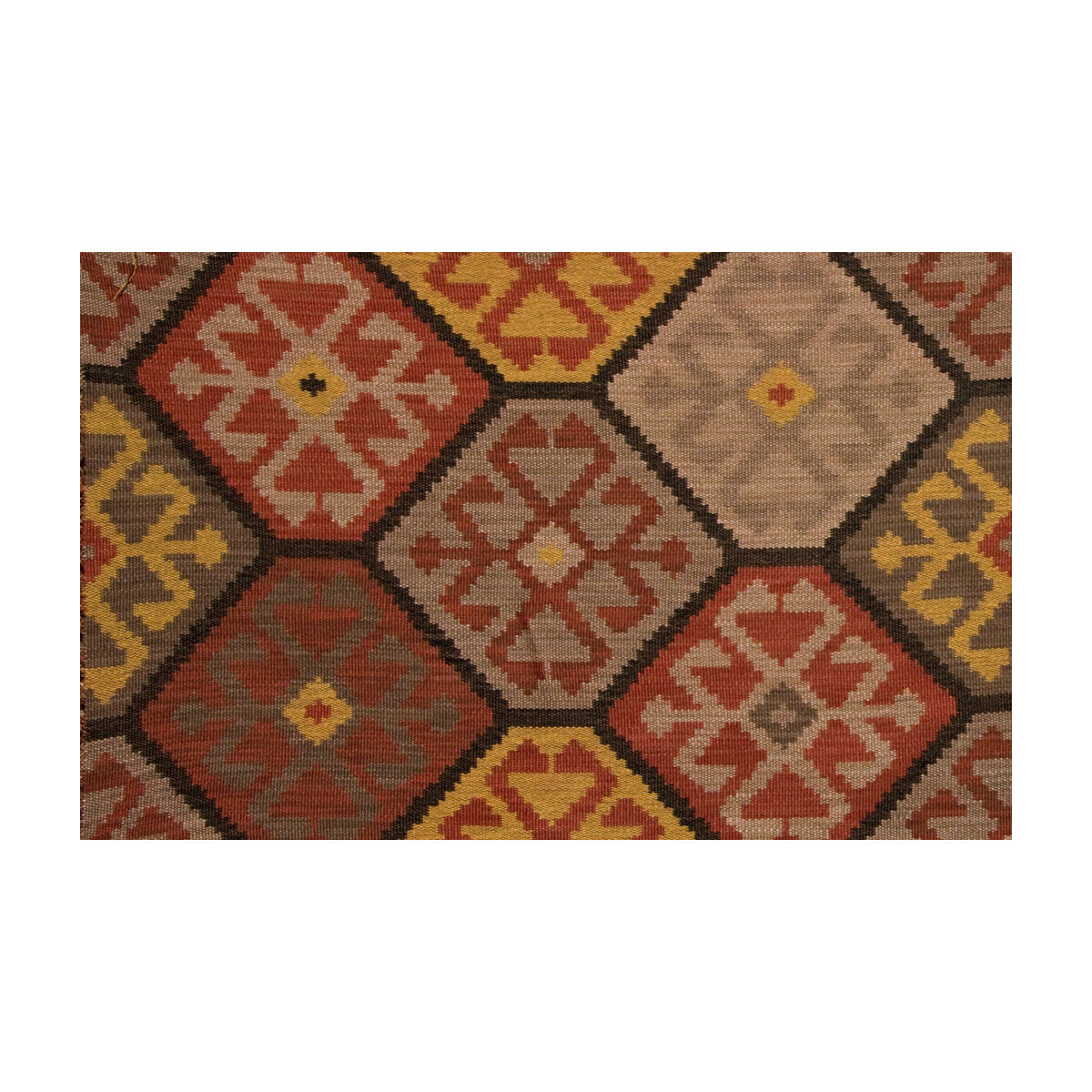 Topkapi fabric in red/gold color - pattern FD660.V102.0 - by Mulberry in the Grand Tour collection