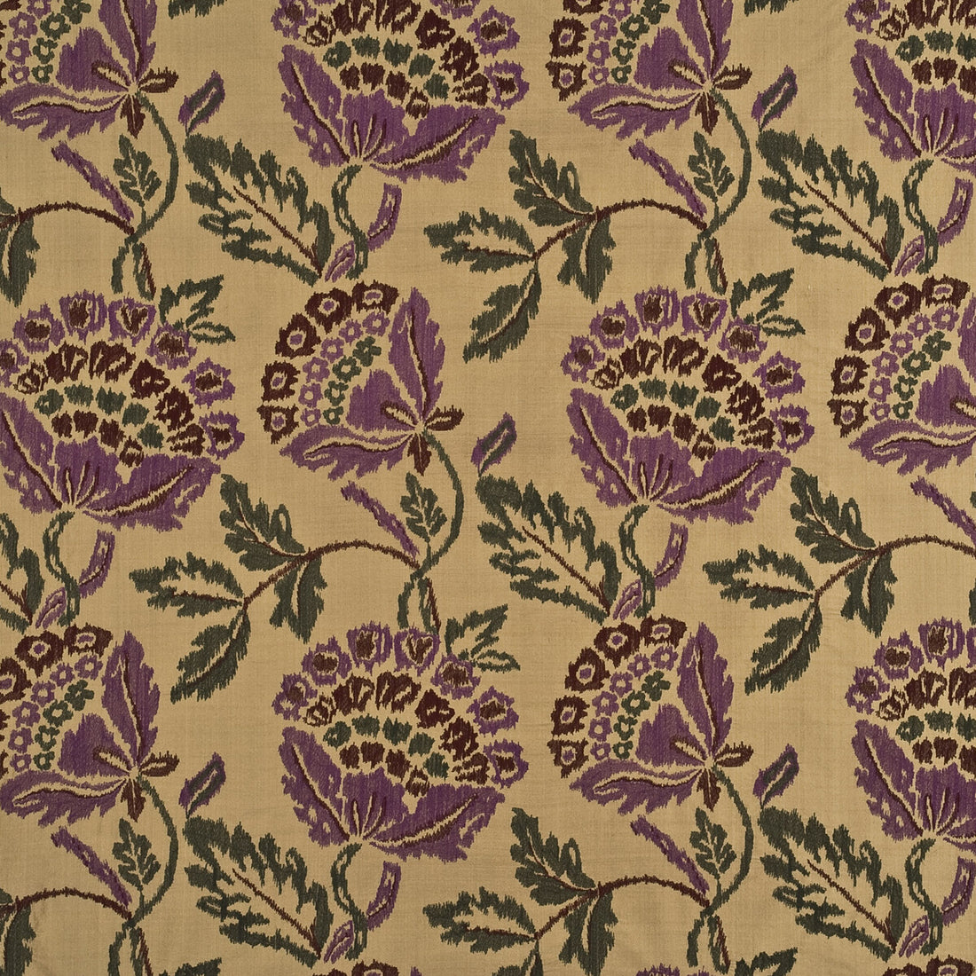 Oriana Silk fabric in damson/red color - pattern FD670.V91.0 - by Mulberry in the Heirloom collection
