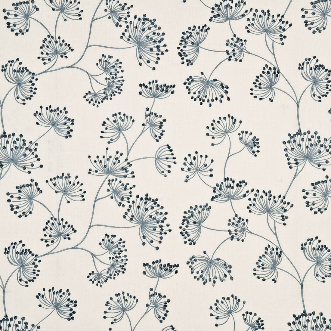 Meadow Linen fabric in soft blue color - pattern FD671.G104.0 - by Mulberry in the Heirloom collection