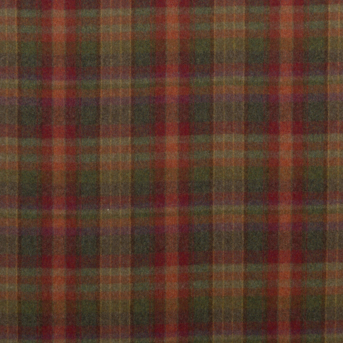 Country Plaid fabric in red/lovat/heather color - pattern FD699.V156.0 - by Mulberry in the Bohemian Romance collection