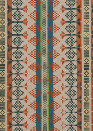 Saddle Blanket fabric in teal color - pattern FD737.R11.0 - by Mulberry in the Bohemian Travels collection