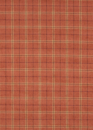 Haddon Check fabric in sienna color - pattern FD744.M30.0 - by Mulberry in the Essential Colours II collection
