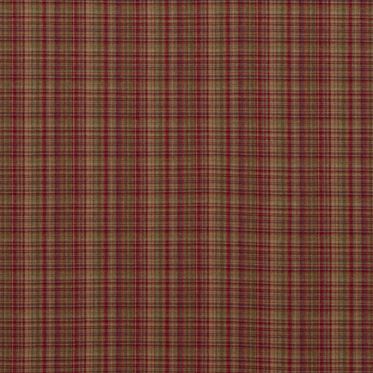 Mull fabric in red/green color - pattern FD750.V117.0 - by Mulberry in the Festival collection