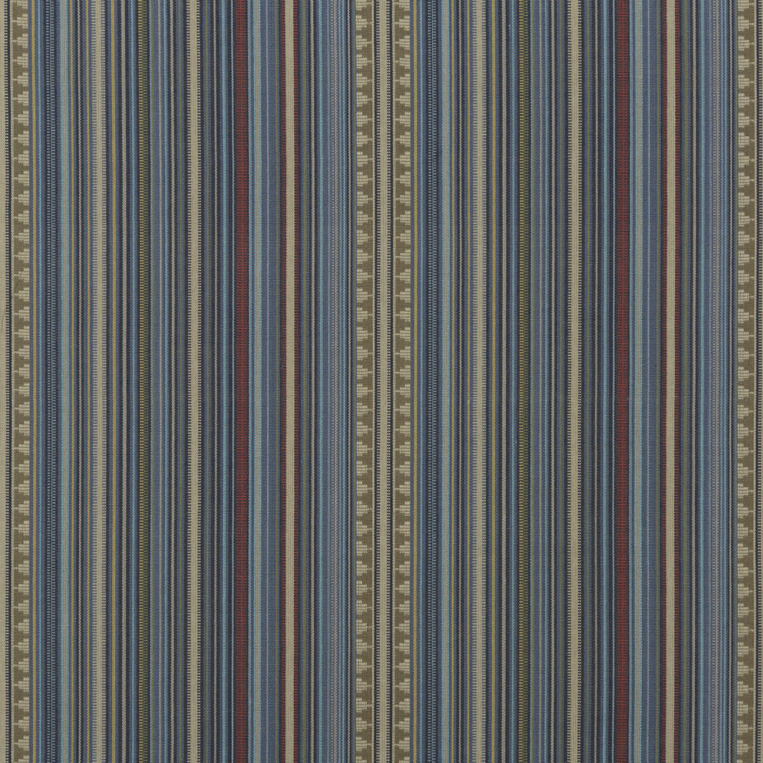 Pageant Stripe fabric in indigo color - pattern FD756.H10.0 - by Mulberry in the Festival collection