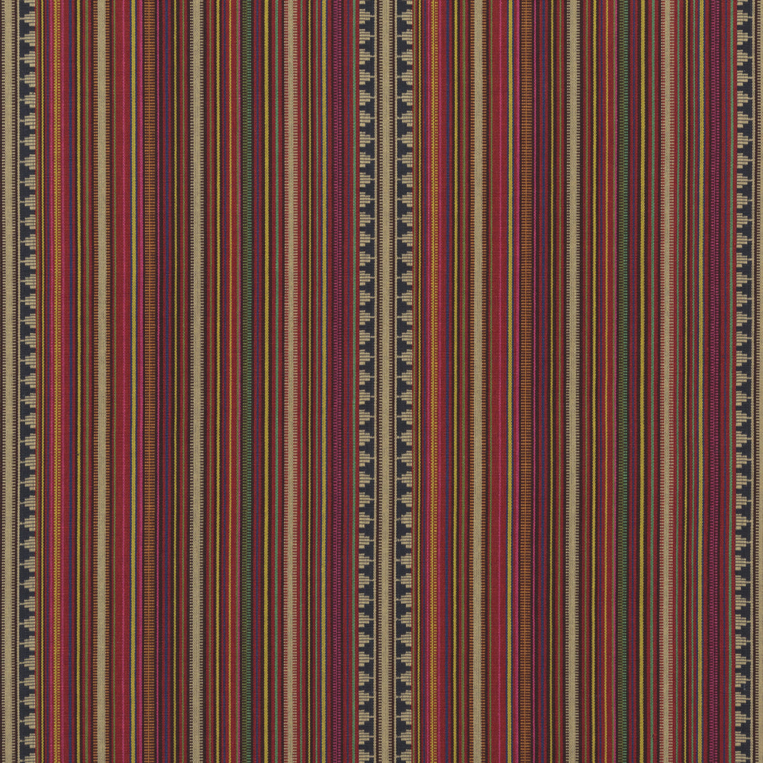 Pageant Stripe fabric in multi color - pattern FD756.Y101.0 - by Mulberry in the Festival collection