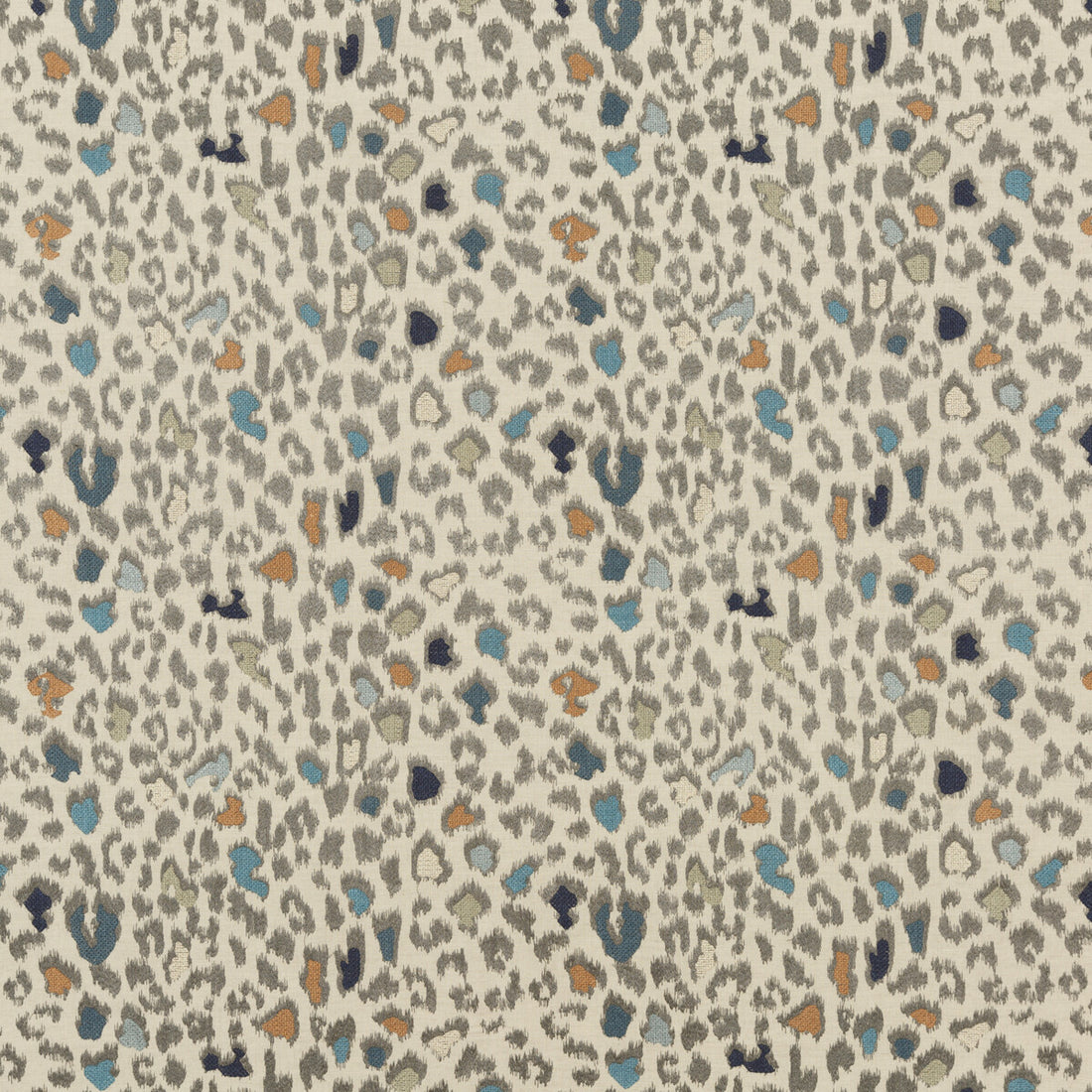 Animal Magic fabric in teal color - pattern FD764.R11.0 - by Mulberry in the Festival collection