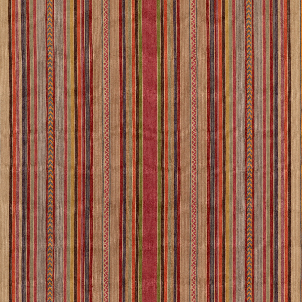 Art Stripe fabric in multi color - pattern FD783.Y101.0 - by Mulberry in the Modern Country II collection
