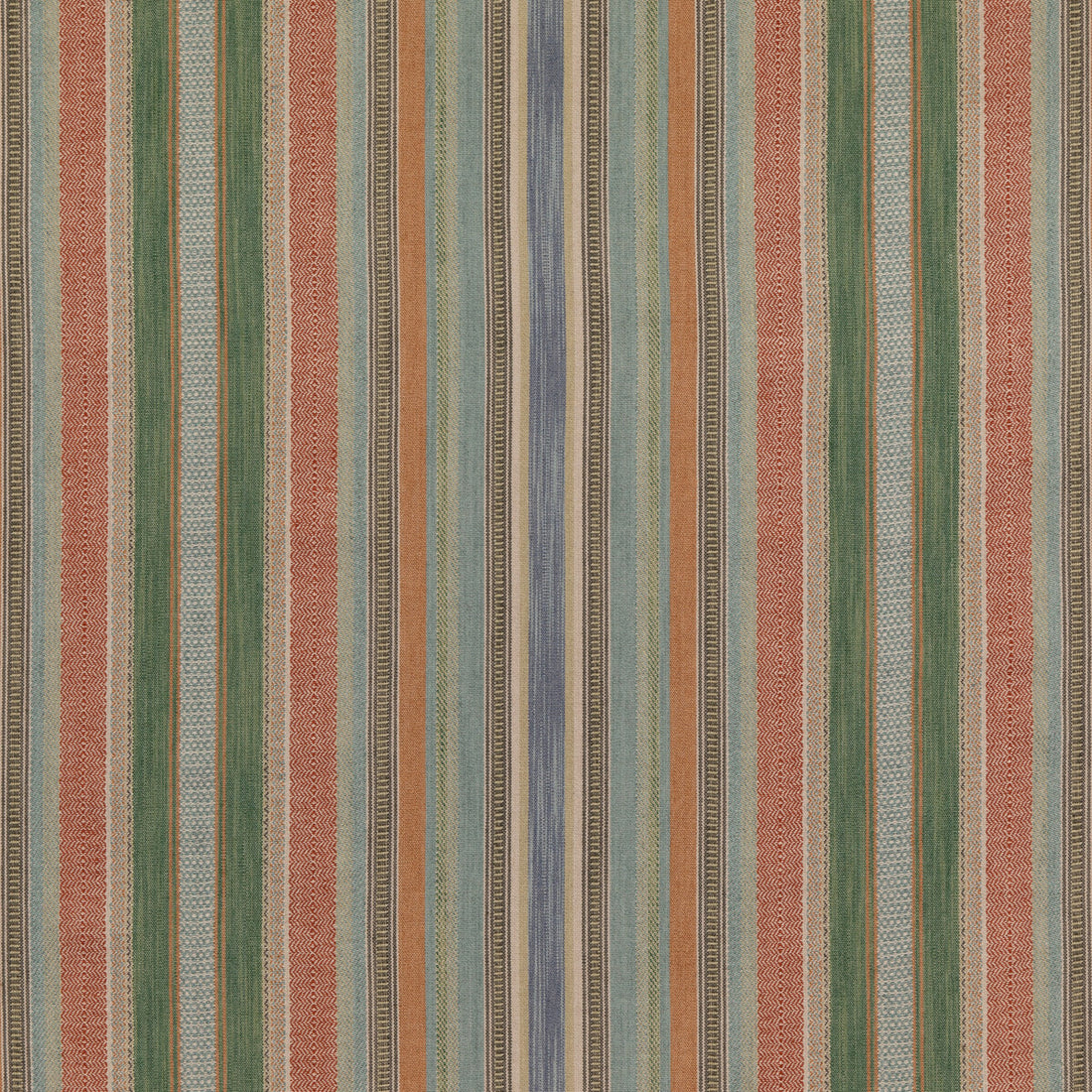 Rustic Stripe fabric in spice color - pattern FD784.T30.0 - by Mulberry in the Modern Country I collection