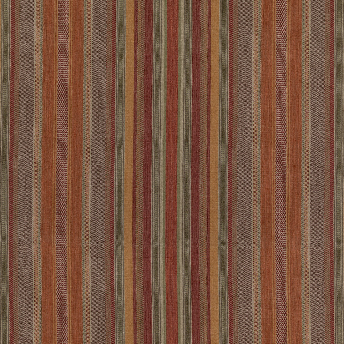 Rustic Stripe fabric in red/plum color - pattern FD784.V54.0 - by Mulberry in the Modern Country I collection