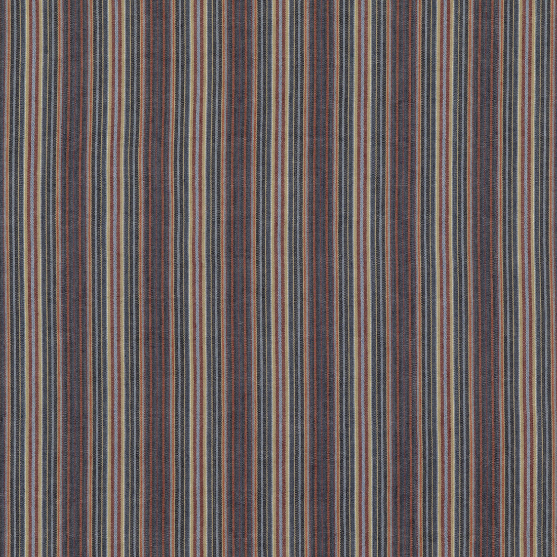 Falconer Stripe fabric in indigo/red color - pattern FD789.G103.0 - by Mulberry in the Mulberry Stripes II collection