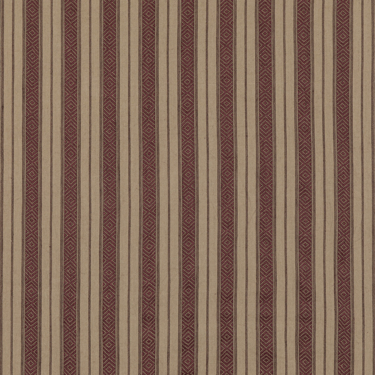 Cowdray Stripe fabric in plum color - pattern FD790.H113.0 - by Mulberry in the Mulberry Stripes II collection