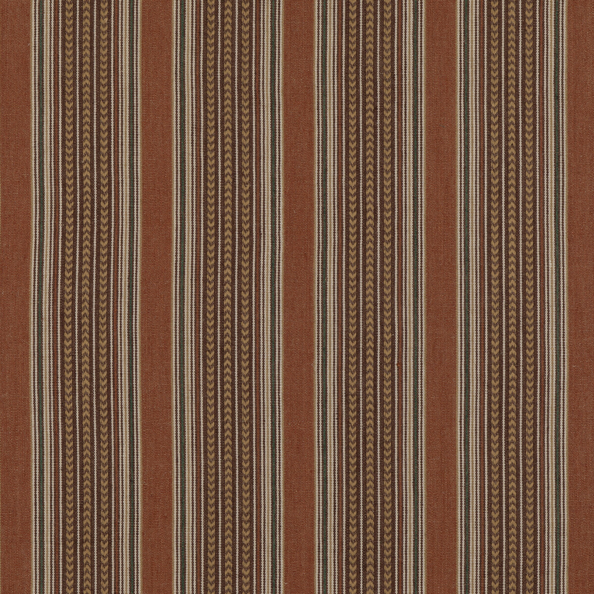 Berber Stripe fabric in spice color - pattern FD792.T30.0 - by Mulberry in the Mulberry Stripes II collection