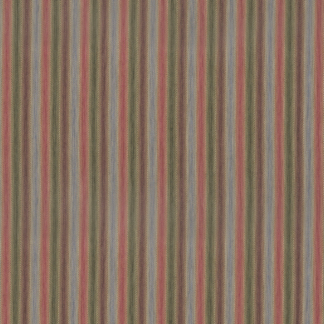 Shepton Stripe fabric in plum/green color - pattern FD811.H154.0 - by Mulberry in the Icons Fabrics collection