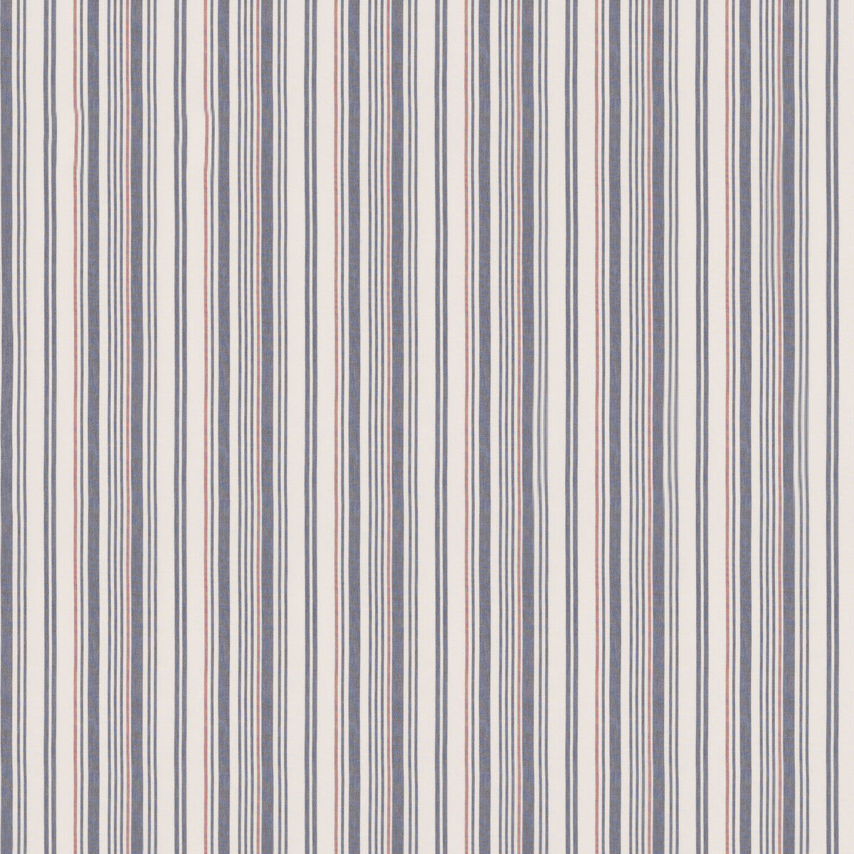 Spinnaker Stripe fabric in indigo/red color - pattern FD814.G103.0 - by Mulberry in the Westerly Stripes collection