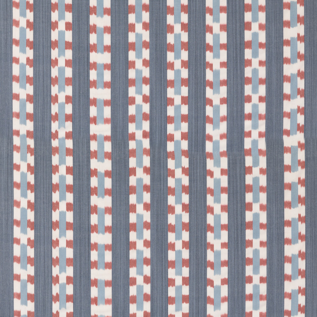 Wayfarer Stripe fabric in blue/red color - pattern FD822.G103.0 - by Mulberry in the Westerly Stripes collection