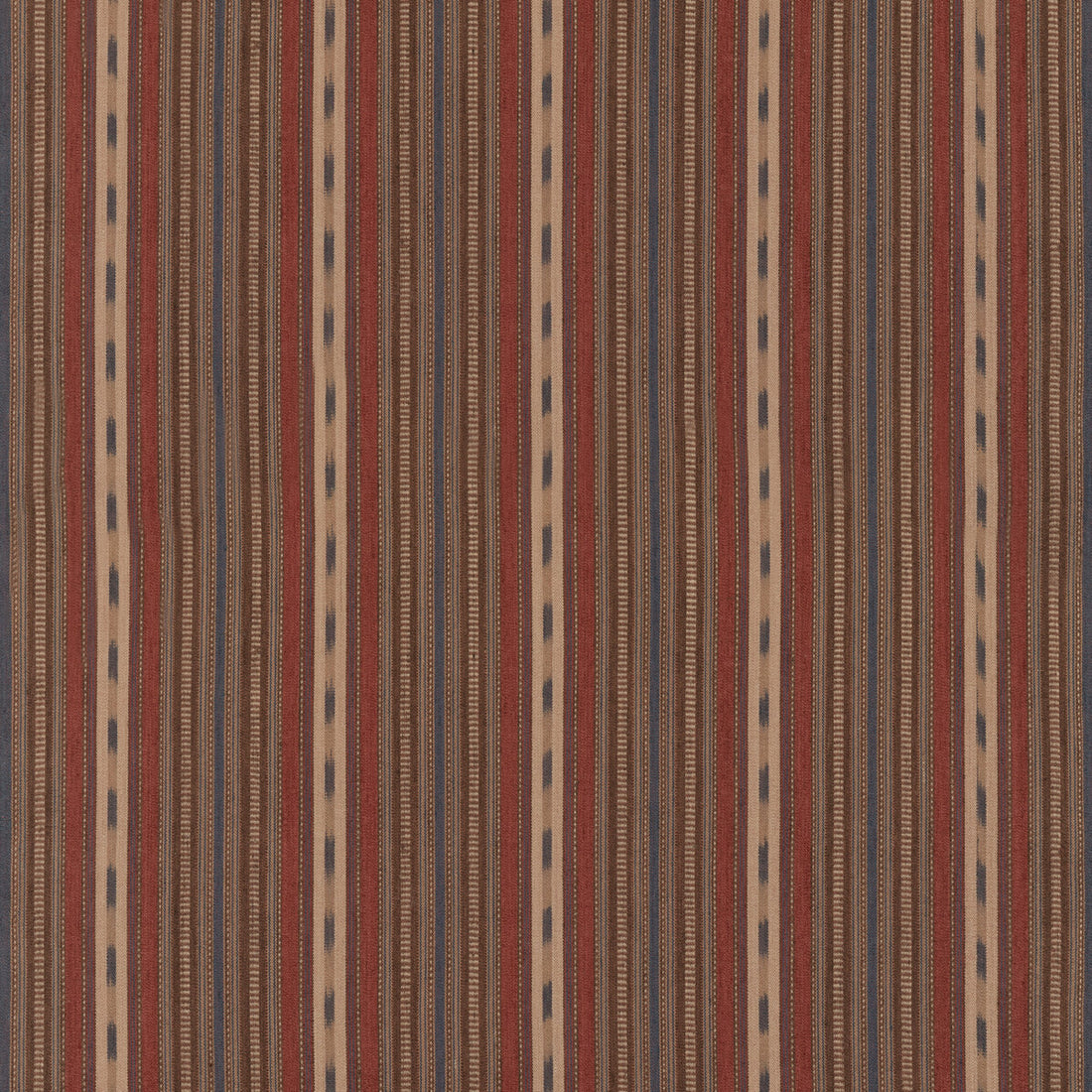 Stony Stripe fabric in rust/blue color - pattern FD825.P104.0 - by Mulberry in the Westerly Stripes collection