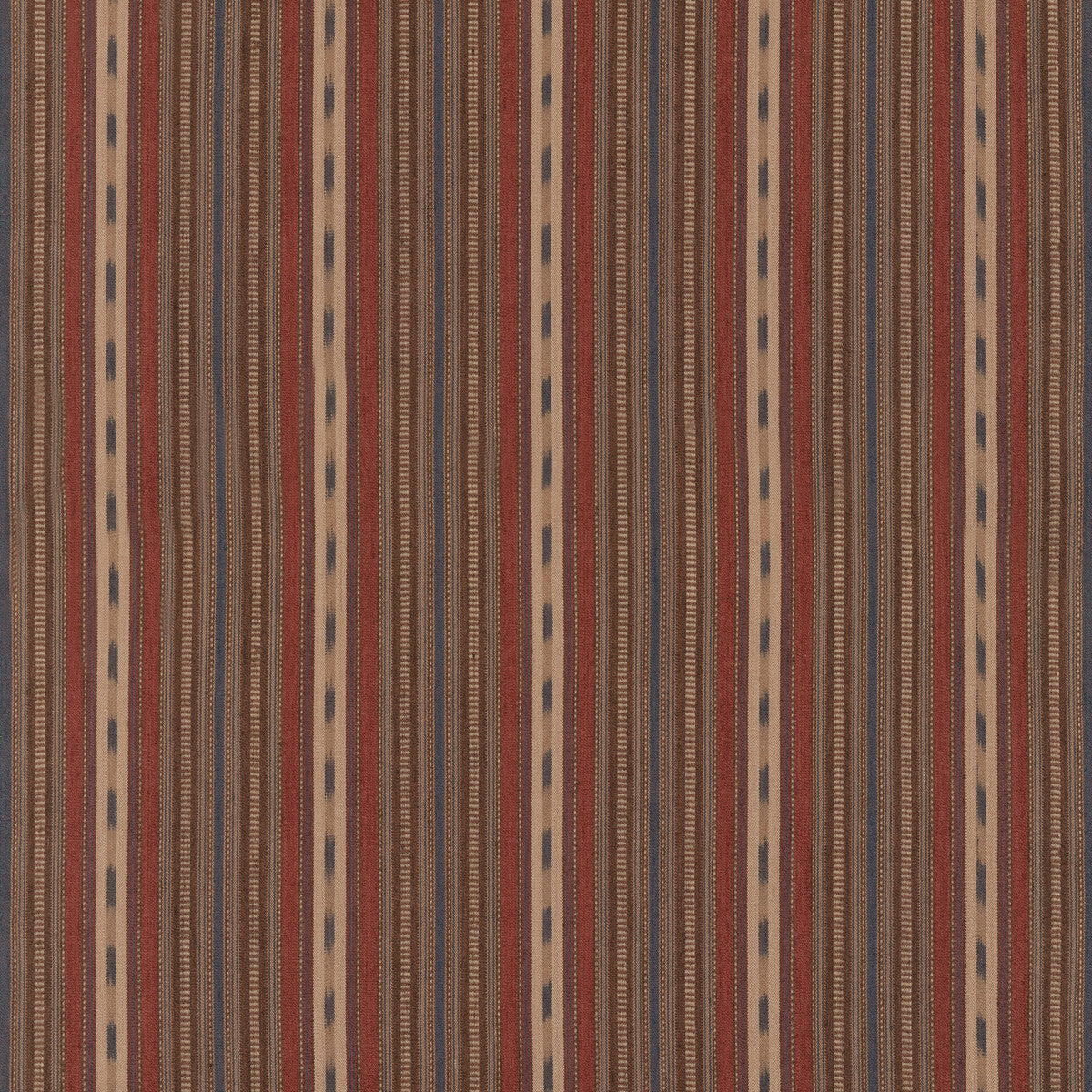 Stony Stripe fabric in rust/blue color - pattern FD825.P104.0 - by Mulberry in the Westerly Stripes collection