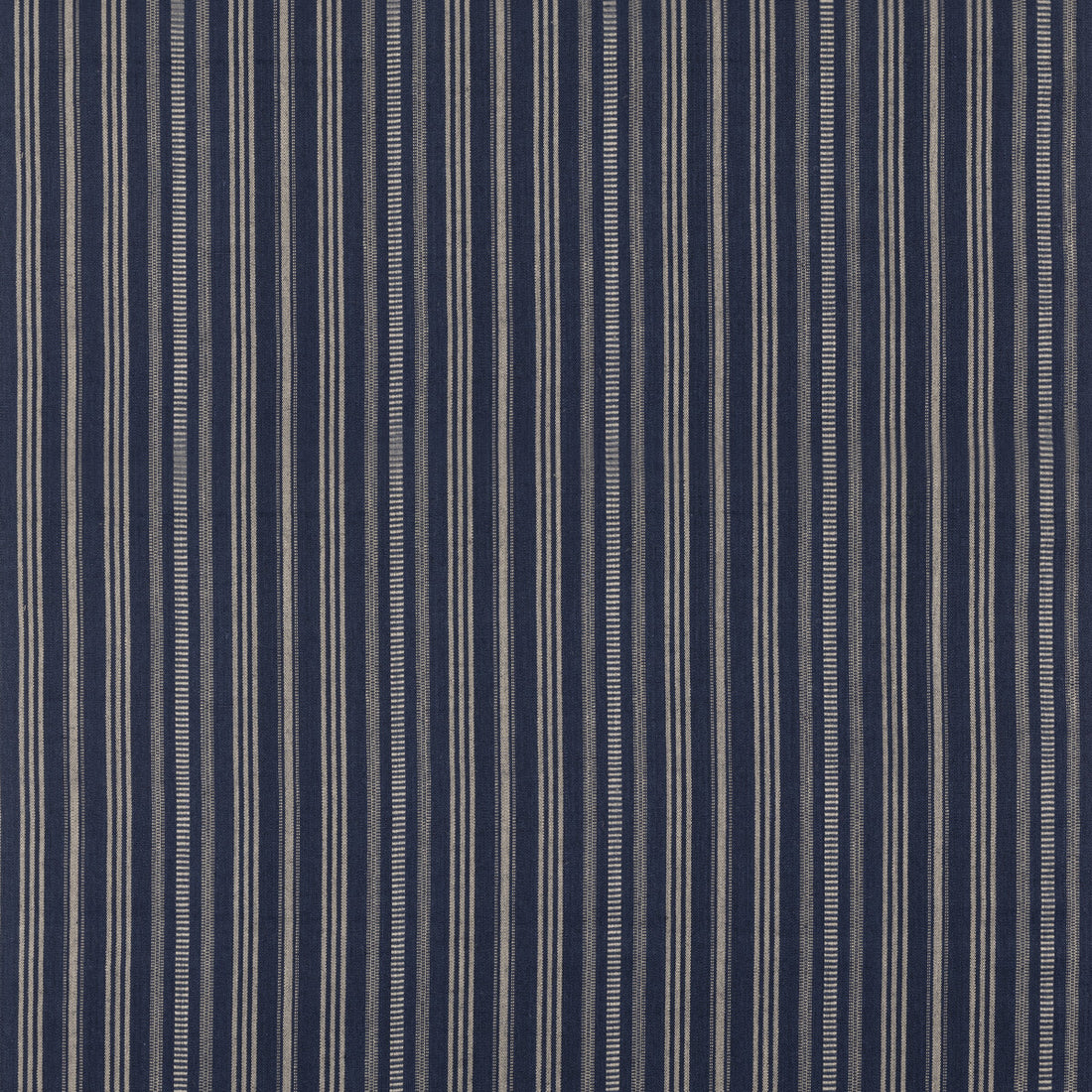 Signal Stripe fabric in indigo color - pattern FD831.H10.0 - by Mulberry in the Westerly Stripes collection