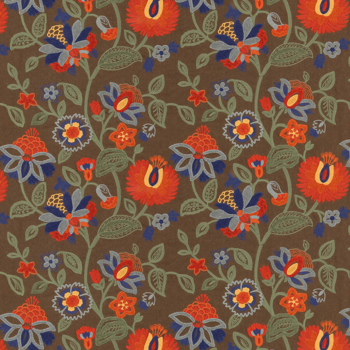 Gorton fabric in red teal color - pattern number FD845.V87.0 - by Mulberry in the Mulberry Country Walk collection