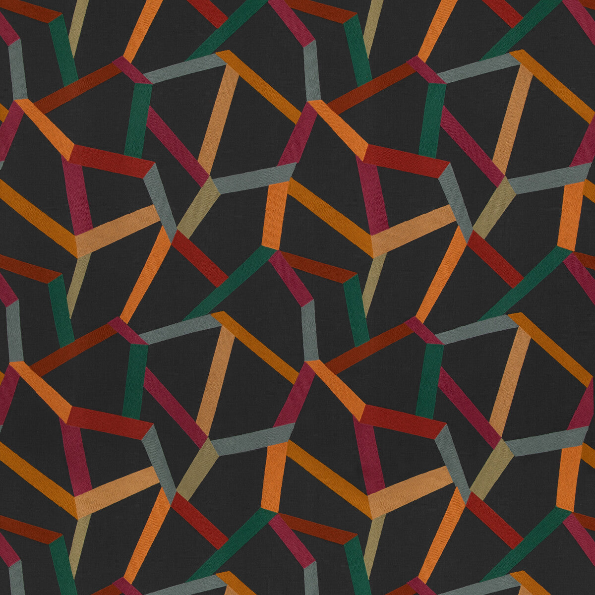 Beltane fabric in midnight blue color - pattern number FD848.F109.0 - by Mulberry in the Mulberry Country Walk collection
