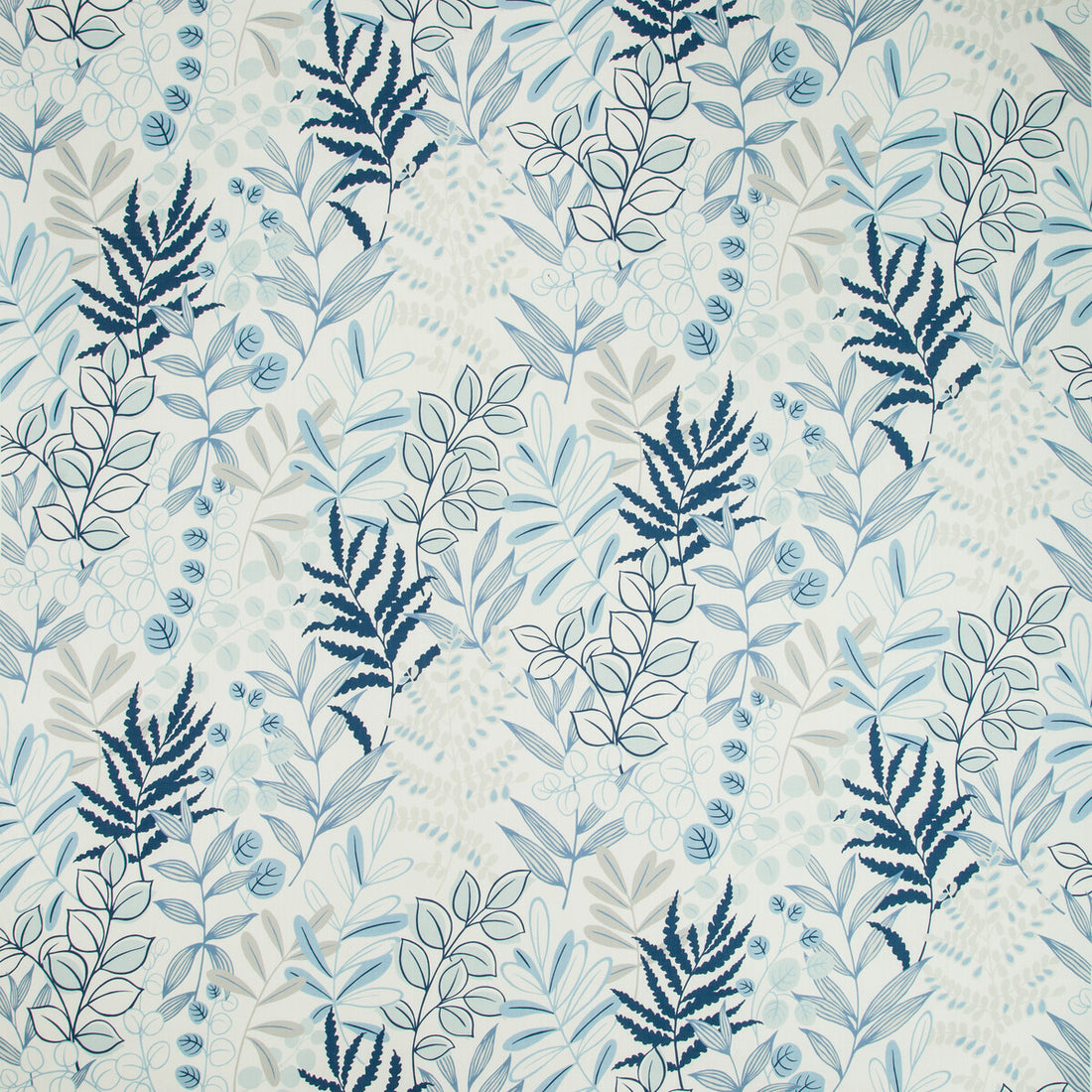 Ferngarden fabric in artic color - pattern FERNGARDEN.15.0 - by Kravet Basics in the Bermuda collection