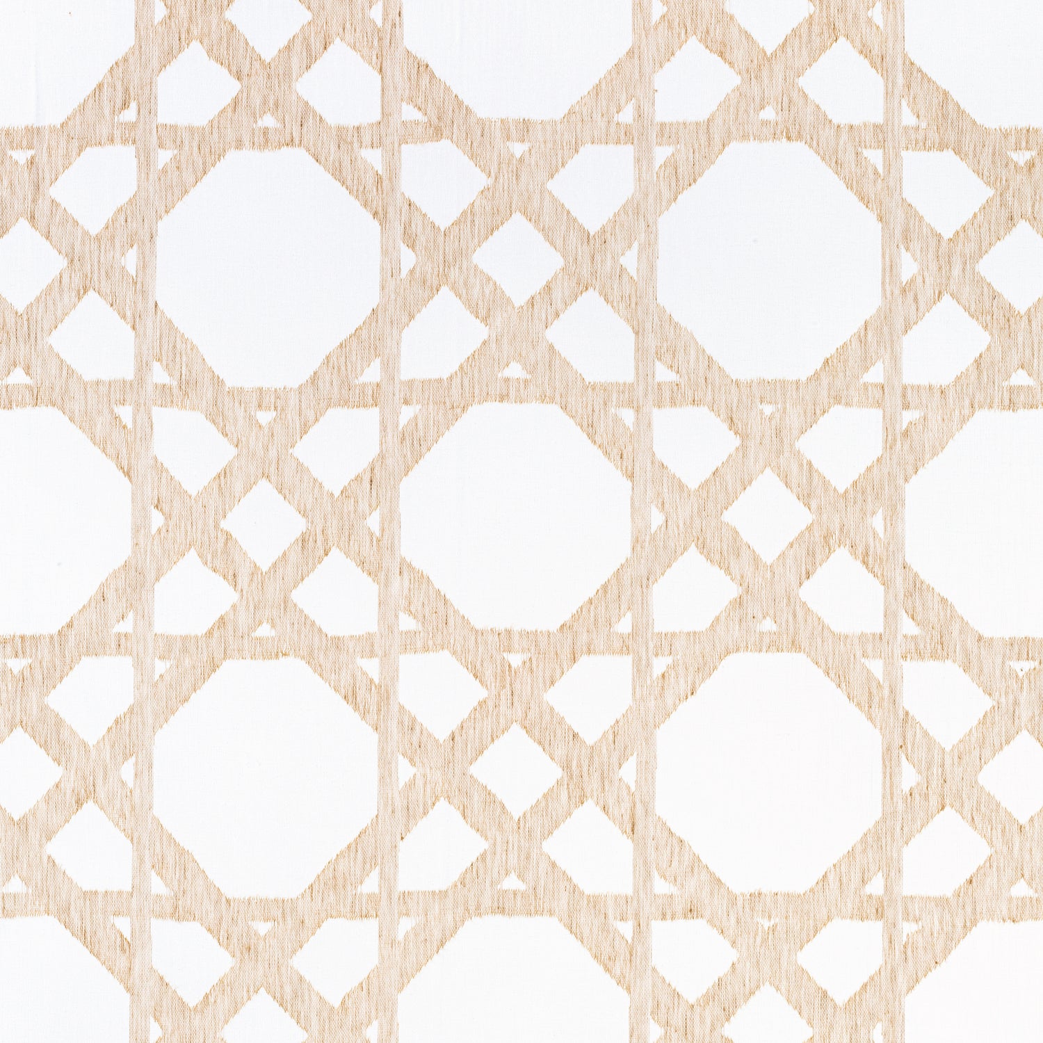 Cyrus Cane Sheer fabric in sand color - pattern number FWW7133 - by Thibaut in the Atmosphere collection