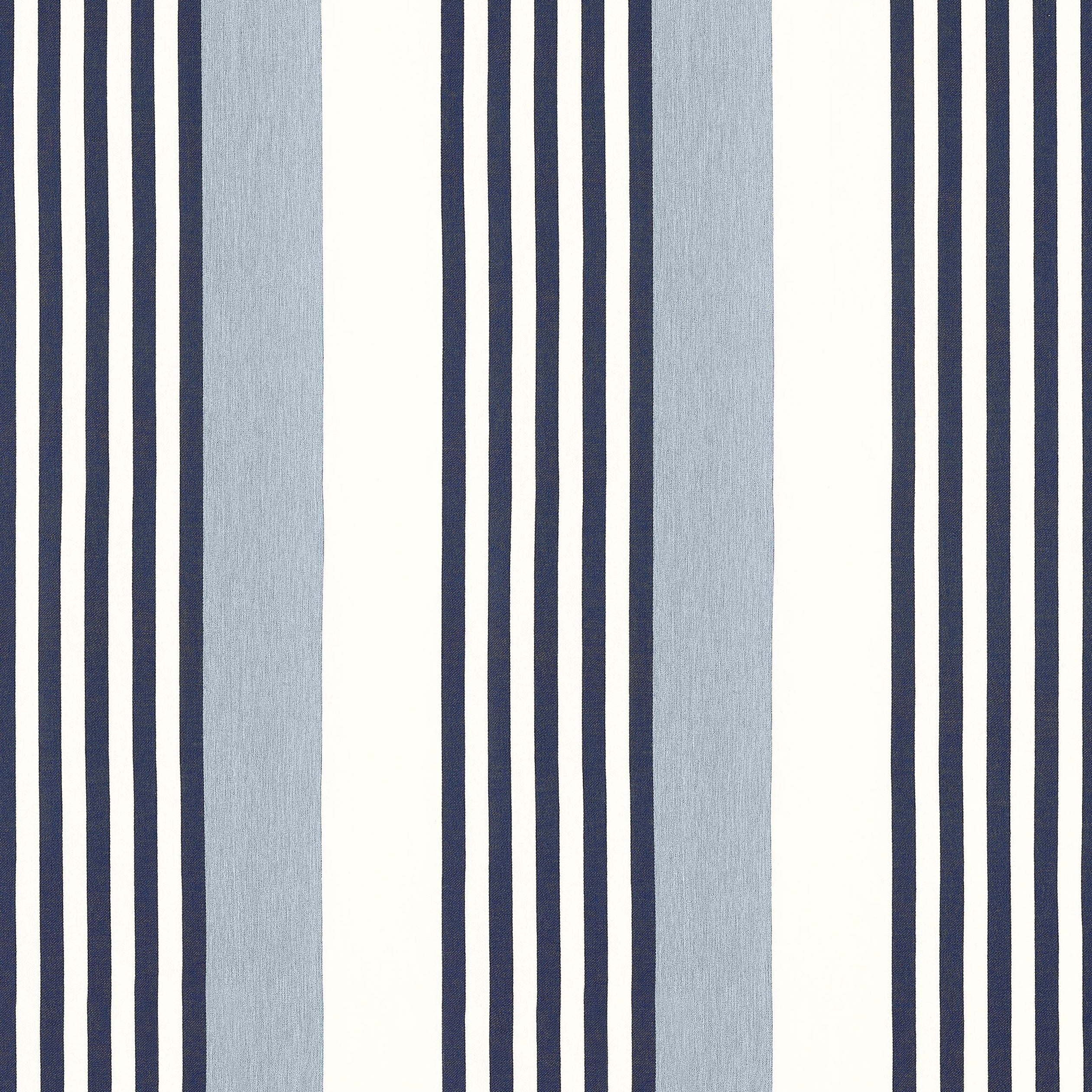 Riviera Stripe fabric in oxford blue and navy color - pattern number FWW81768 - by Thibaut in the Locale Wide Width collection