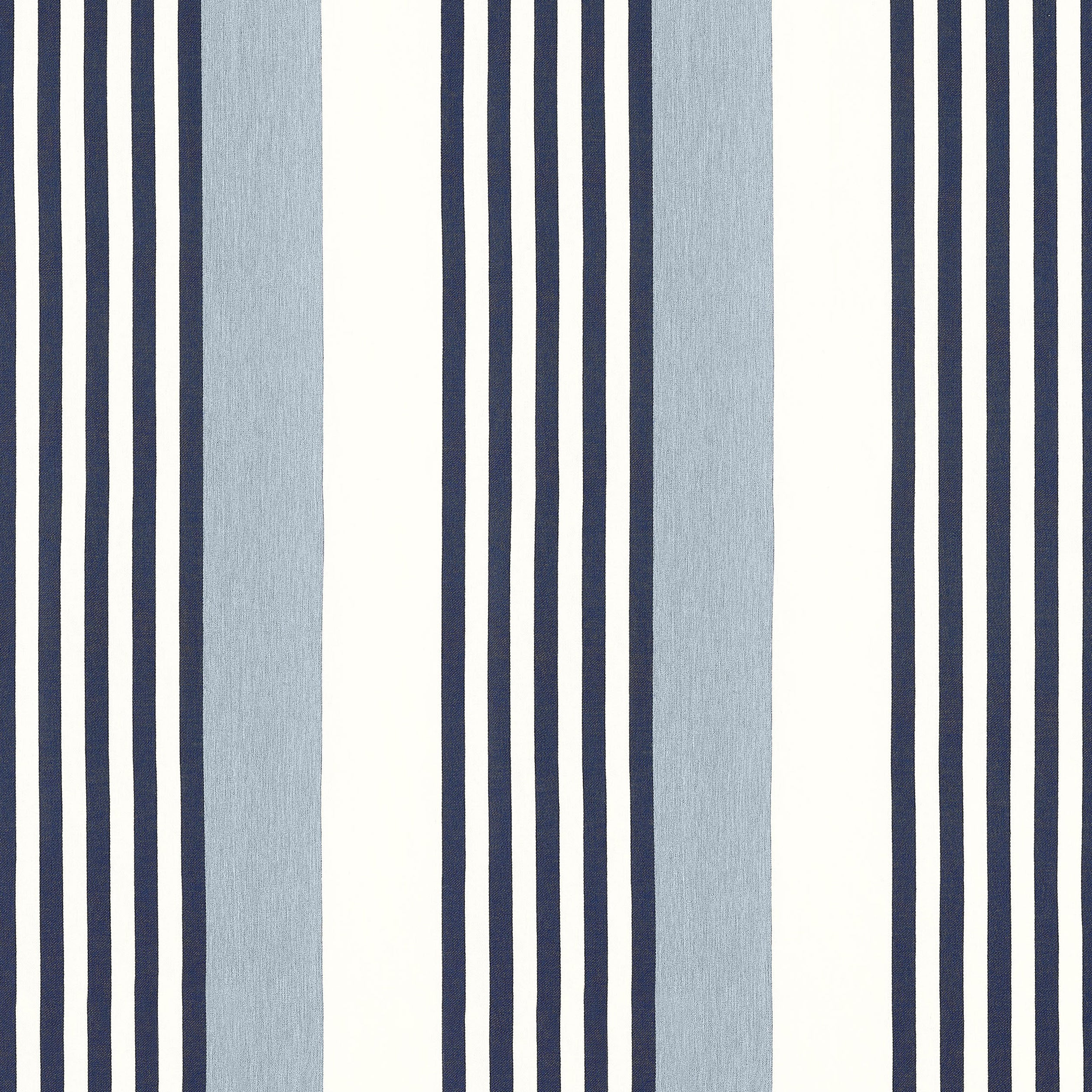 Riviera Stripe fabric in oxford blue and navy color - pattern number FWW81768 - by Thibaut in the Locale Wide Width collection