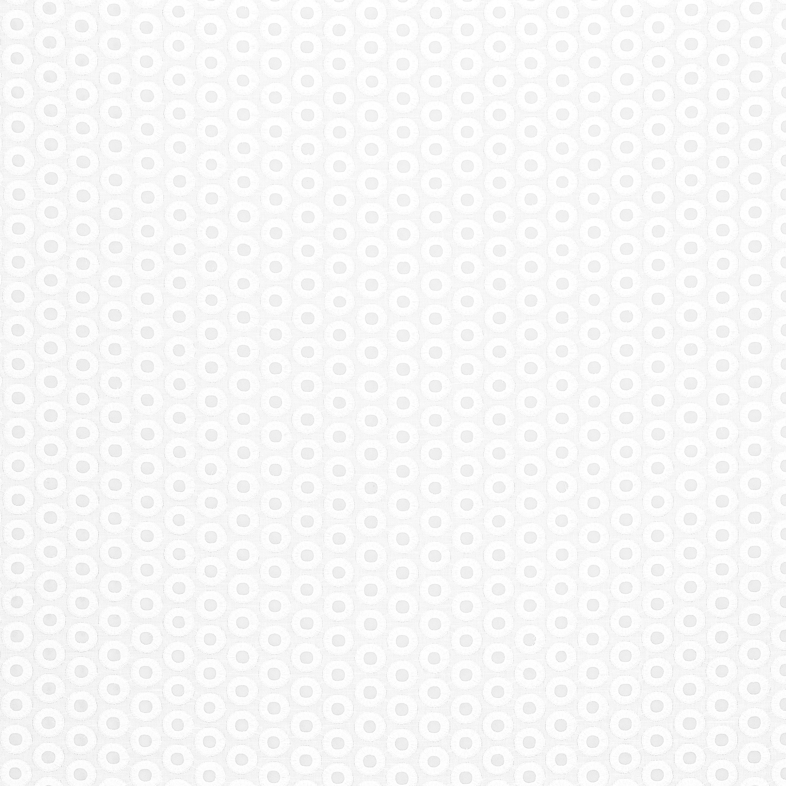 Orla Embroidery fabric in snow white color - pattern number FWW8224 - by Thibaut in the Aura collection