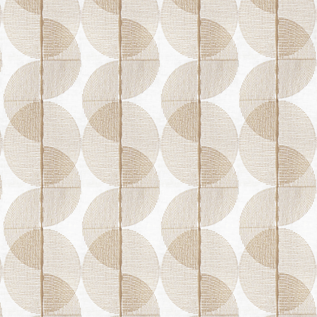 Cyclone Embroidery fabric in mocha color - pattern number FWW8254 - by Thibaut in the Aura collection