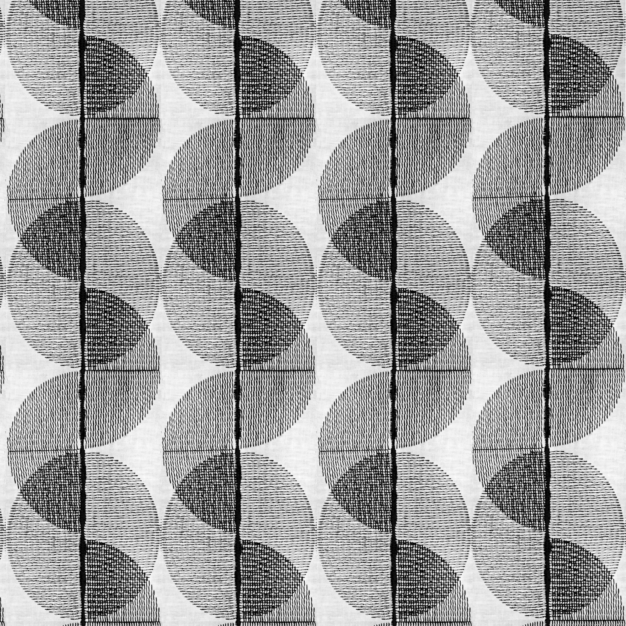 Cyclone Embroidery fabric in onyx color - pattern number FWW8255 - by Thibaut in the Aura collection